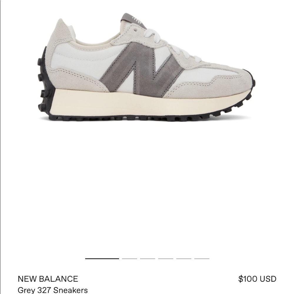 new balance grey 327 sneaker